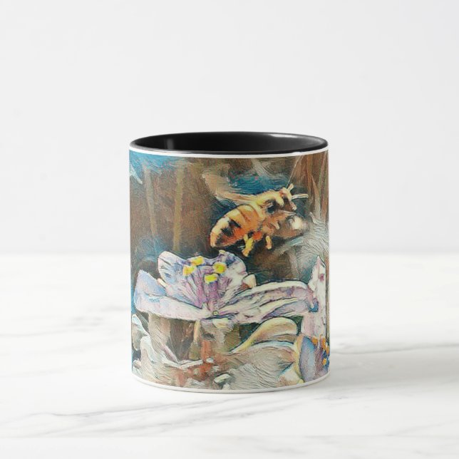 Honey Bee on a Spiderwart Mug (Center)
