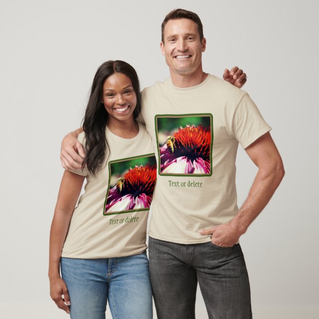 Honey Bee On Daisy Flower Personalized T-Shirt (Unisex)