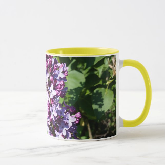 Honey Bee on Spring Lilacs Mug (Right)