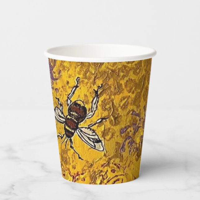 Honey Bee Paper Cups (Back)