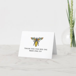 Honey Bee Parents to Bee Baby Shower Thank You Car Card