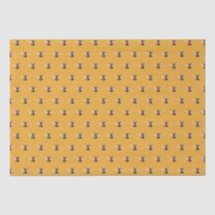 Honey Bee Pattern Orange Tissue Paper