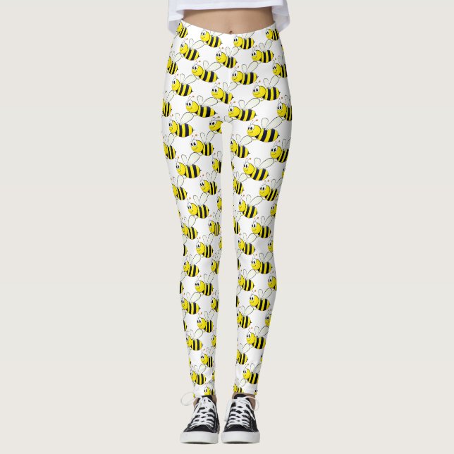 Honey bee patterned leggings (Front)