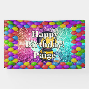 Honey Bee Personalized character birthday banner