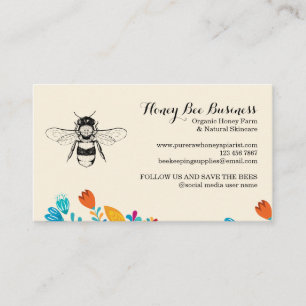 Honey Bee Price List Business Card