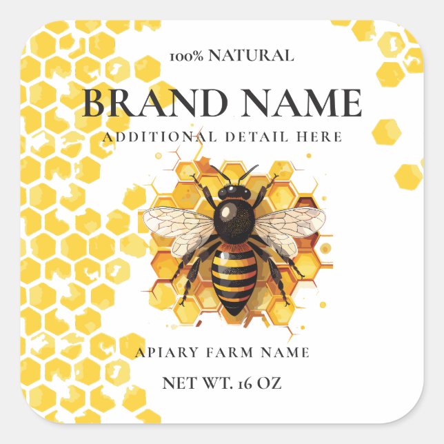 Honey Bee Product Label (Front)