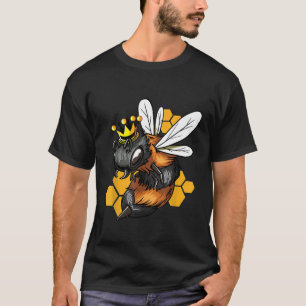 Honey Bee Queen With Crown Beekeeper T-Shirt