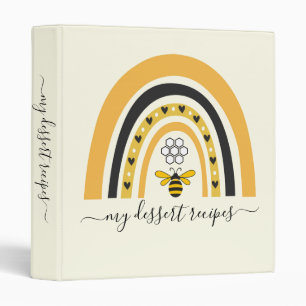 Honey Bee Rainbow Dessert Recipe Binder