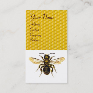 HONEY BEE RED BEEKEEPER,Beekeeping Eggshell Business Card