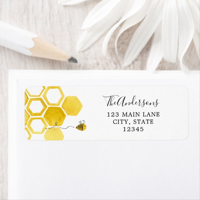 Honey Bee Return Address Label (Insitu)