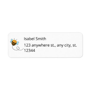 Honey Bee Return Address Sticker 