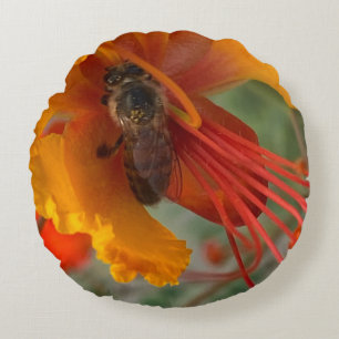 Honey Bee 🐝 Round Pillow