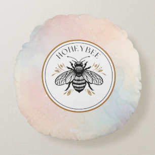 Honey Bee Round Pillow