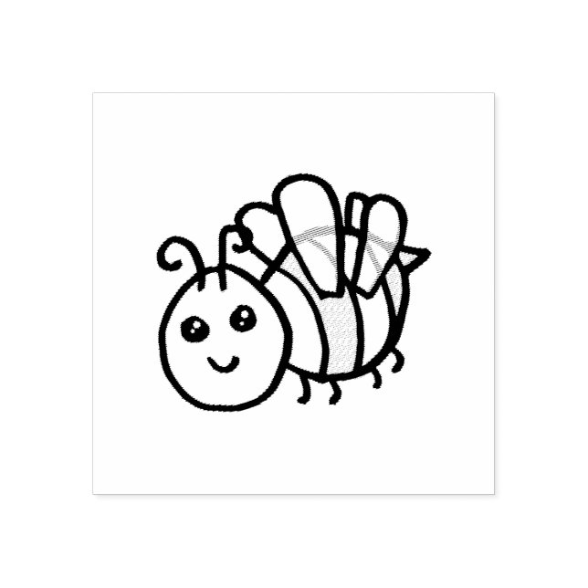 Honey Bee Rubber Stamp (Imprint)