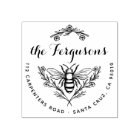 Honey Bee Rustic Script Family Name Return Address
