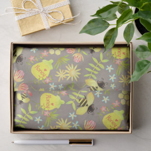 Honey Bee Sage Green Tissue Paper