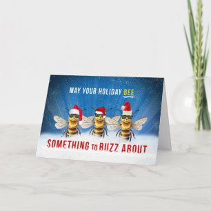 Honey Bee Something to Buzz About Christmas Holiday Card