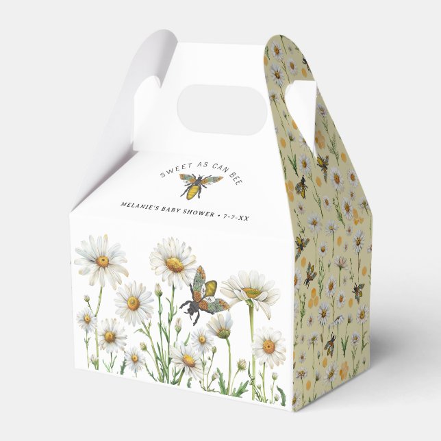 Honey Bee Sweet As Can Bee Baby Shower Favour Boxe Favor Box (Front Side)