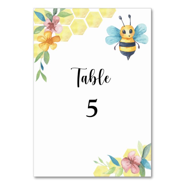 Honey bee  table number (Front)