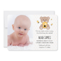 Honey Bee Teddy Bear Faire-part de naissance
