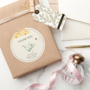 Honey Bee Thank You Bridal Shower Favour Sticker