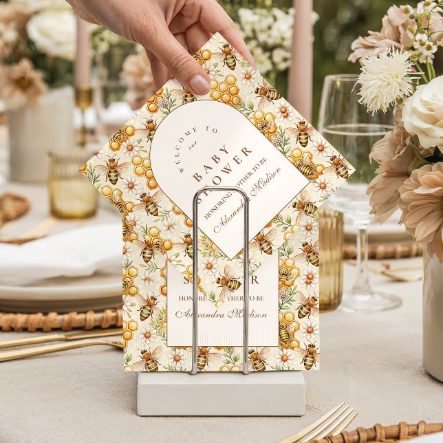Honey Bee Theme Baby Shower Napkin (Creator Uploaded)