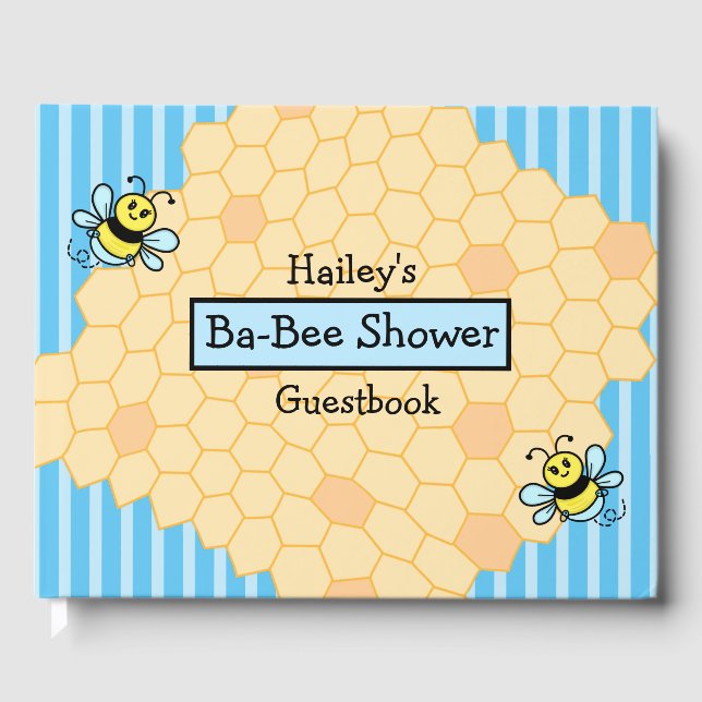 Honey Bee Themed Baby Shower  Guest Book (Front)