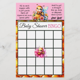 Honey bee Themed Bingo and Who Knows Mommy Best Flyer