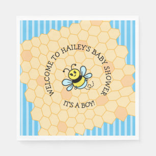 Honey Bee Themed Boy's Baby Shower Napkins