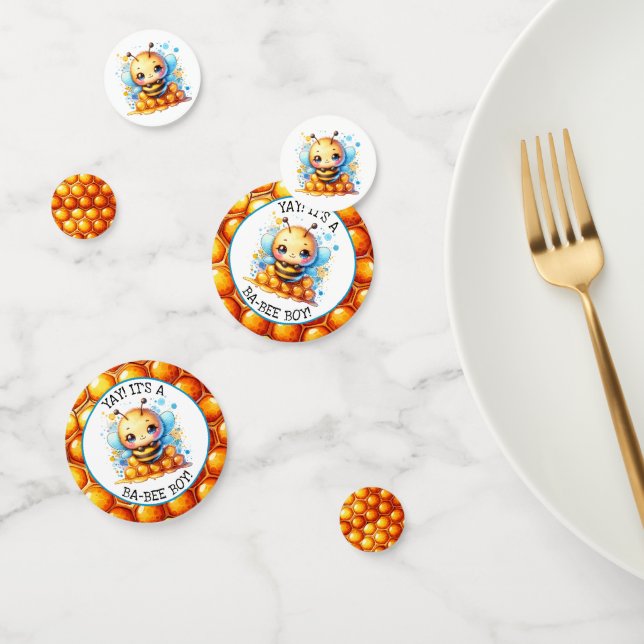 Honey bee themed Boy's Baby Shower Personalized Confetti (Group)