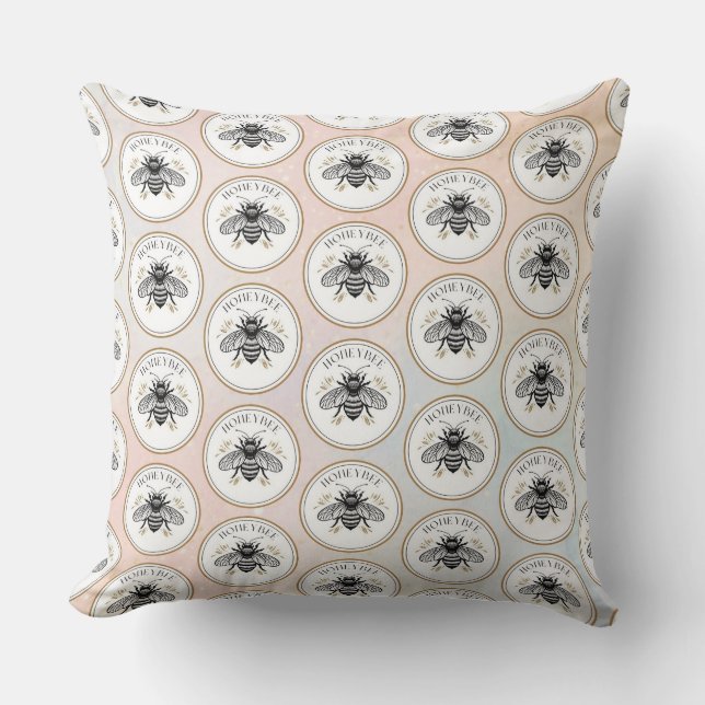 Honey Bee Throw Pillow (Front)