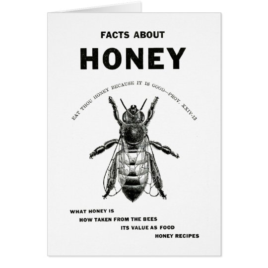 Honey Bee Vintage Advertising Card