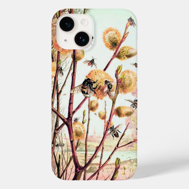 Honey bee vintage illustration Case-Mate iPhone case (Back)