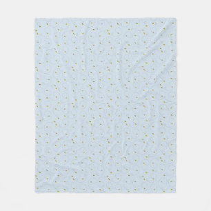 Honey Bee Waggle Dance Blue Fleece Blanket