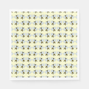 Honey Bee Watercolor Napkin