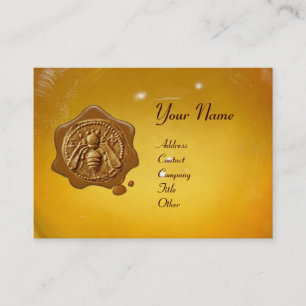 HONEY BEE WAX SEAL ,BEEKEEPER APIARY BUSINESS CARD