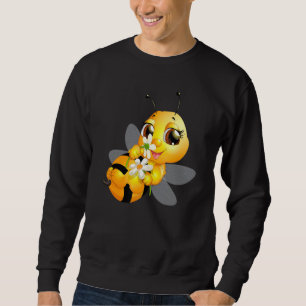 Honey Bee With Daisy Girls & Women's Sweatshirt