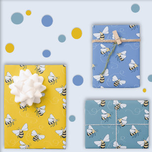 Honey Bee Wrapping Paper Sheet