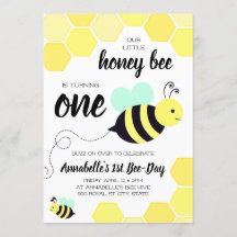 Honey Bee Yellow and Mint First Birthday