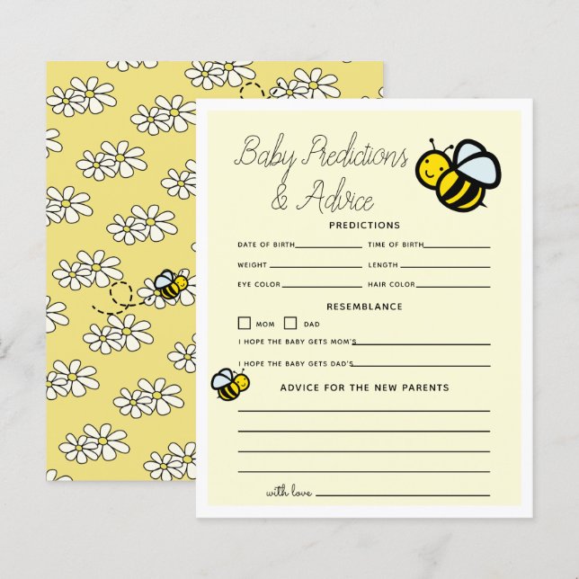 Honey Bee Yellow Baby Predictions & Advice (Front/Back)