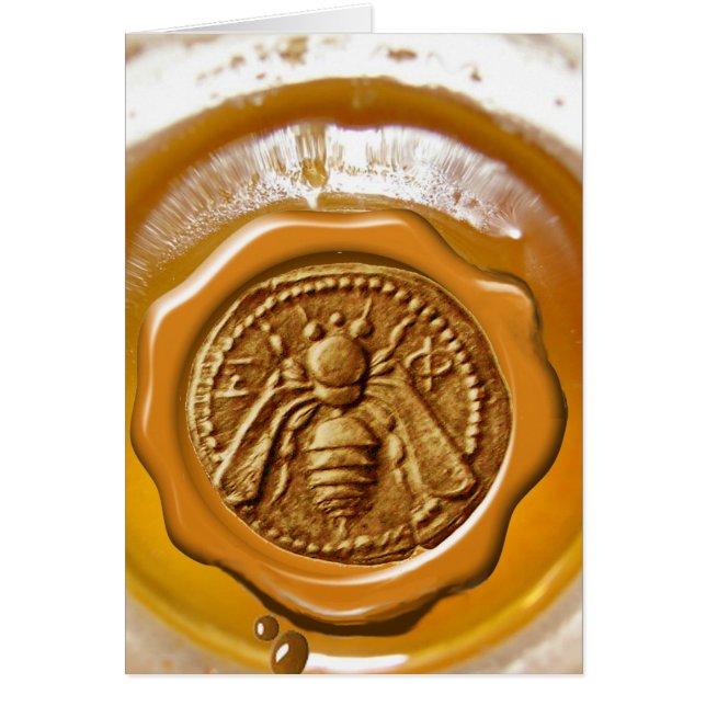 HONEY BEE YELLOW BROWN WAX SEAL (Front)