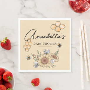 Honey Bees and Sunflowers Napkin
