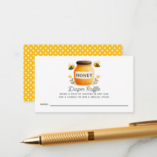 Honey & Bees Baby Shower Diaper Raffle Ticket Enclosure Card
