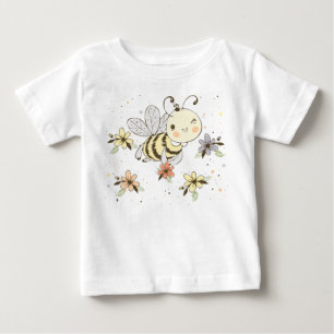 Honey Bees, Fairy & Baby Bees In Seamless Pattern T-Shirt
