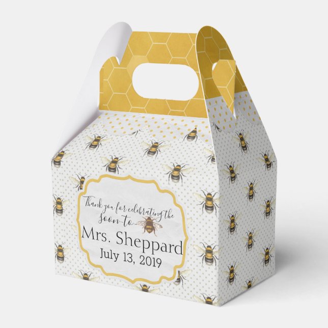 Honey Bees Favor Box (Front Side)