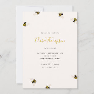 Honey Bees Kids Birthday Invitation