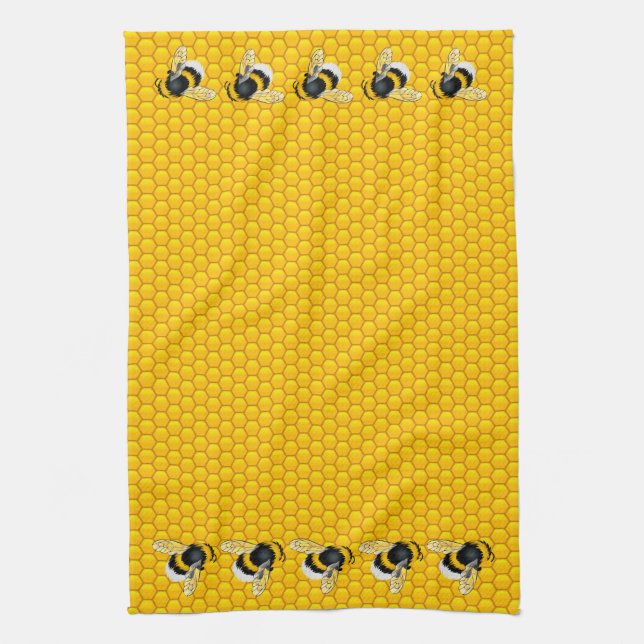 Honey Bees Kitchen Towel (Vertical)