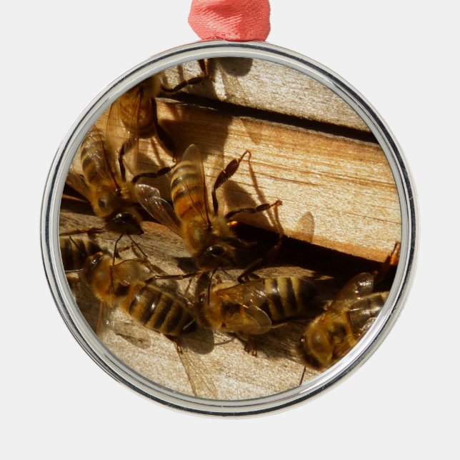 Honey Bees Metal Ornament (Front)