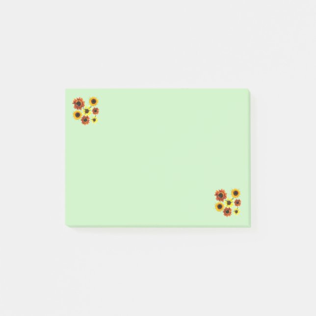 Honey Bees on Sunflowers Post It Notes (Front)