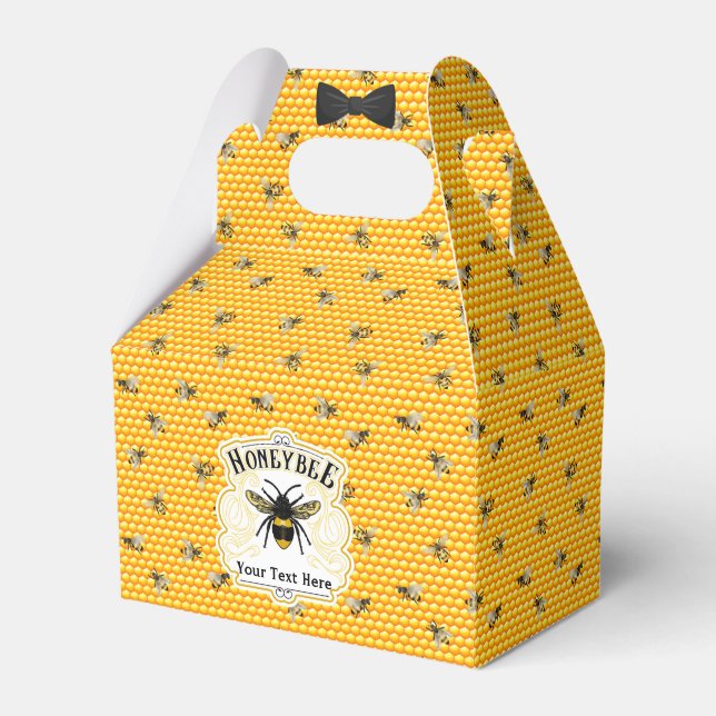 Honey Bees Personalize Favour Box (Front Side)